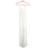 Forever21 White Twisted Front Tie Back Dress with Front Slits- Size S