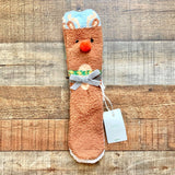 Aerie Rudolph and Holiday Two Pack Fuzzy Socks NWT