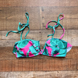 Buddy Love Tropical Print Tie Strap Bikini Top- Size M (we have matching bottoms)