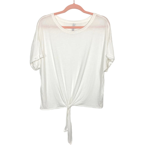 Z Supply White Tie Front Tee- Size S