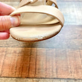 Splendid Tan Leather Lace Up Block Heel Sandals- Size 9.5 (sold out online, see notes)