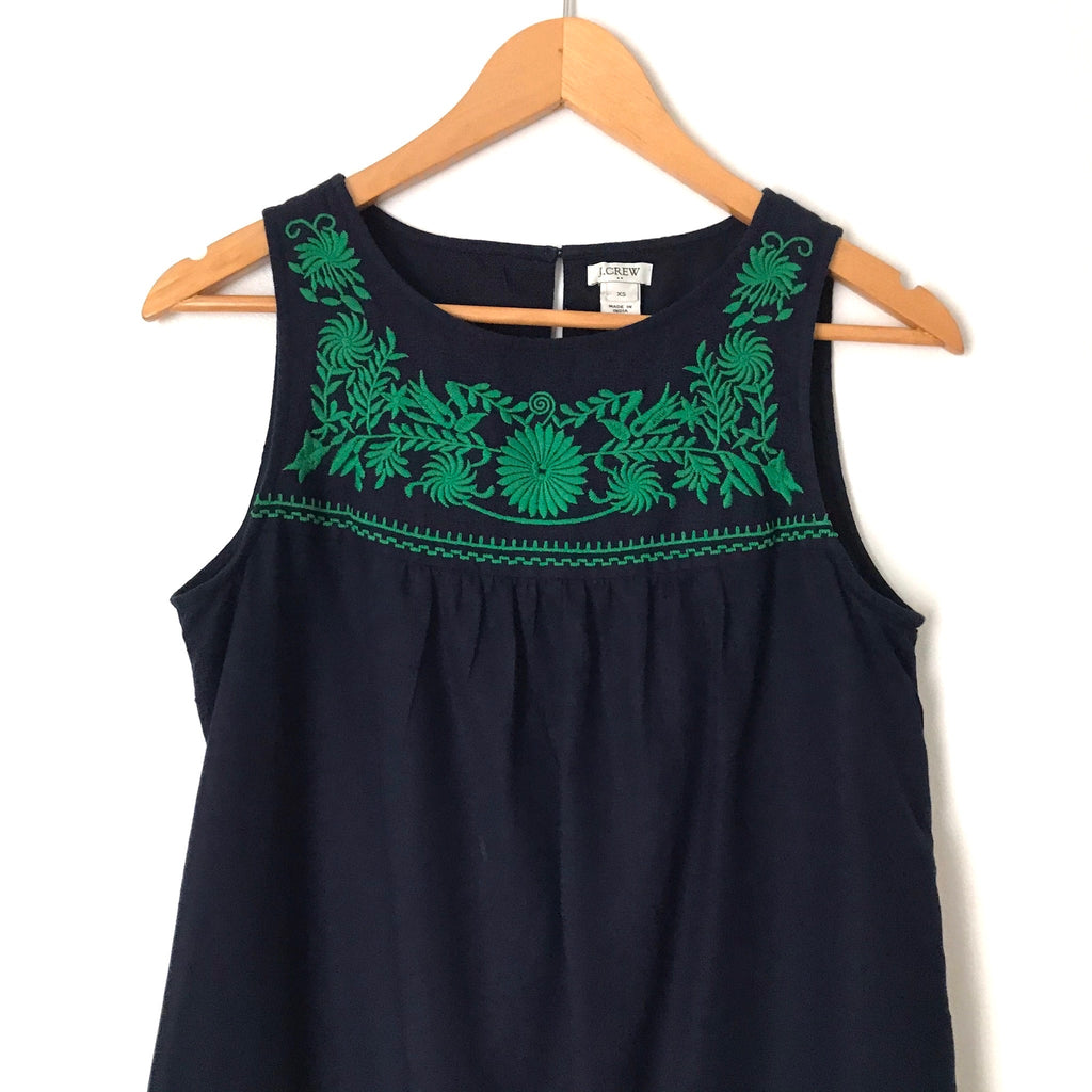 J. Crew Navy Embroidered Detail Dress- Size XS The Saved Collection J. Crew Navy Embroidered Detail Dress- Size XS The Saved Collection