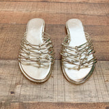 No Brand Gold Metallic Sandals- Size 37 (Like New Condition!)
