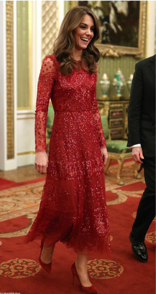 Needle & Thread Red Sequin Dress NWT- Size UK 18 (US 14) AS SEEN ON KATE  MIDDLETON