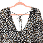 Xhilaration Animal Print Pom Pom Trim Cover Up Dress- Size M