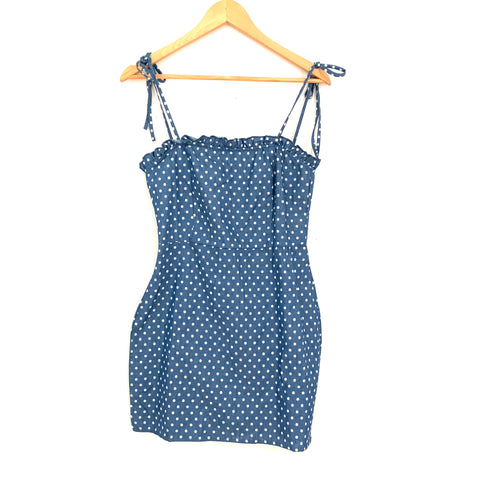 Franco Polka Dot Tie Strap Mini Dress- Size S