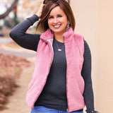 J Crew Pink Faux Fur Vest NWT- Size S
