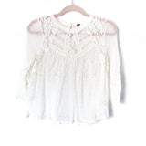 Free People Ivory Lace Blouse- Size M (fits like a small)