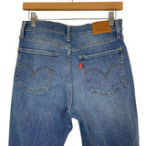 Levi 724 High Rise Distressed Raw Hem Straight Jeans- Size 29 (Inseam 25.5")