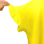 2Hearts Yellow Ruffle Sleeves Top- Size L (see notes)