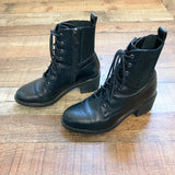 Blondo Waterproof Black Side Zipper Lace Up Combat Boots- Size 7.5 (Jill wore these in 'Mystery 101")