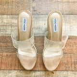 Steve Madden Clear Strap Espadrille Wedge- Size 8.5 (see notes)