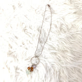 No Brand Sterling Hoop Stone Necklace