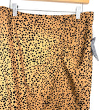 Scoop Animal Print Asymmetric Front Slit Midi Skirt NWT- Size L (12-14)