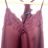 Abercrombie & Fitch Wine Lace Trim Cami- Size XS