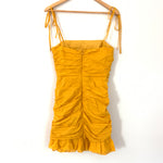 Lovers + Friends Mustard Side Ruched Dress- Size S