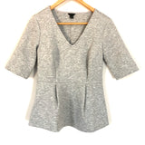 Ann Taylor Gray Peplum Sweater- Size XS