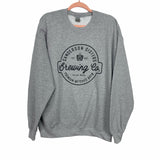 Gildan Grey Heathered Sanderson Sisters Graphic Monogramed Crew Neck Sweatshirt- Size L