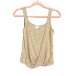 Amaryllis x Ashlee Nichols Tan Front Twist Tank Top- Size XS