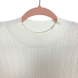 Abercrombie & Fitch White Cable Knit Sweater Dress- Size XL (sold out online, see notes)