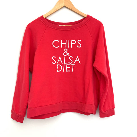 Cloud Ten Magenta Chips & Salsa Sweatshirt- Size S
