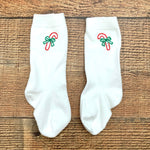 No Brand Candy Cane Socks- Size ~0-3M