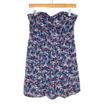 Jodi Kristopher Blue Floral Strapless Dress- Size 5