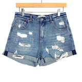 Blank Paige Distressed Denim Shorts- Size S