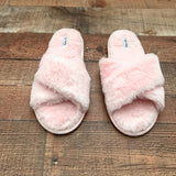 Splendid Light Pink Fluffy Slippers- Size M/L(Brand New Condition)