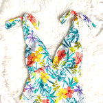 Ashley Graham x Swimsuits For All Floral Plunge Neckline Removable Padded One Piece- Size 12 (sold out online)