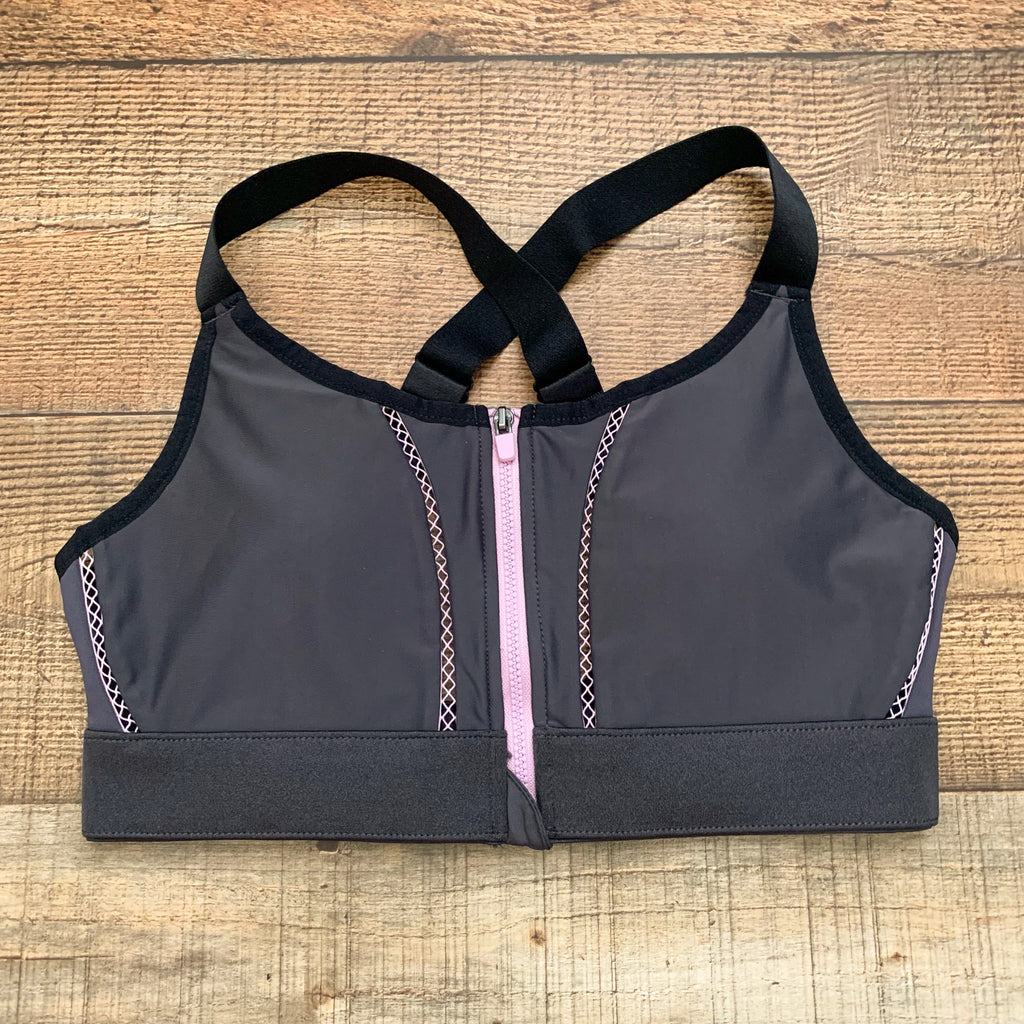 Fabletics High Support Grey and Pink Sports Bra- Size S – The