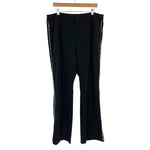 Eloquii Black Pearl Trim Flare Leg Trousers- Size 14 (Inseam 31”, sold out online, we have matching blazer)