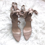 Wild Diva Tan Strappy Heels - Size 7.5