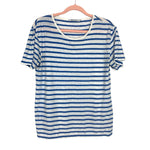 T Alexander Wang Blue/White Striped Tee- Size M