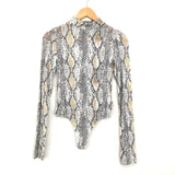 Express One Eleven Snakeskin Thong Bodysuit- Size XS