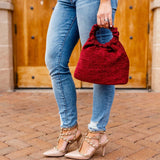 Sole Society Maroon Scrunched Handle Handbag (In Like New Condition!)