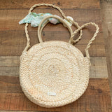 Spartina River House Round Straw Handbag With Scarf NWT