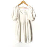 Loveriche White V Neck Textured Dress NWT- Size S
