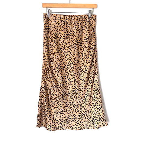 Adrienne Animal Print Satin Skirt- Size M
