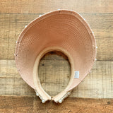 No Brand Blush Pearl Trim Paper Visor