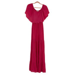 Forever 21 Hot Pink Off the Shoulder Maxi Dress- Size S