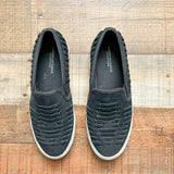 America Eagle Outfitters Black Suede Slip On Platform Sneakers- Size 7