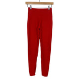 No Brand Red Butt Lifting Leggings- Size S Inseam 25")
