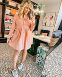 R. Vivimos Pink Button Down Dress NWT- Size S (see notes)
