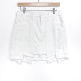 Hudson White Denim Weekender Step Hem Skirt- Size 27