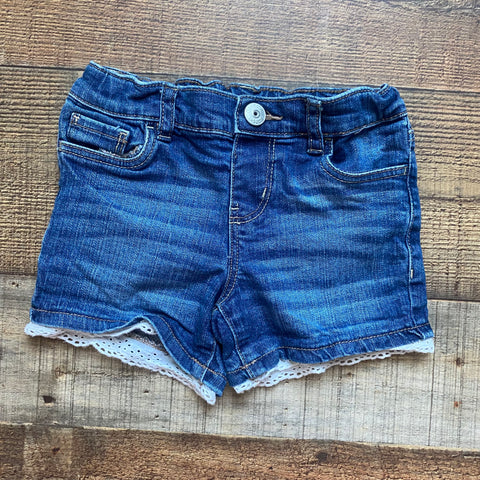 OshKosh Lace Hem Denim Shorts- Size 4T