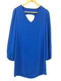 Eight Sixty Long Sleeve Shift Dress Cut Out Back- Size XS