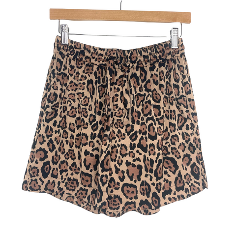 The Drop Eva Silky Leopard Print Shorts NWT- Size XS