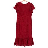 Rachel Parcell Red Lace Dress- Size L