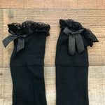 No Brand Black Bow/Lace Knee High Sock